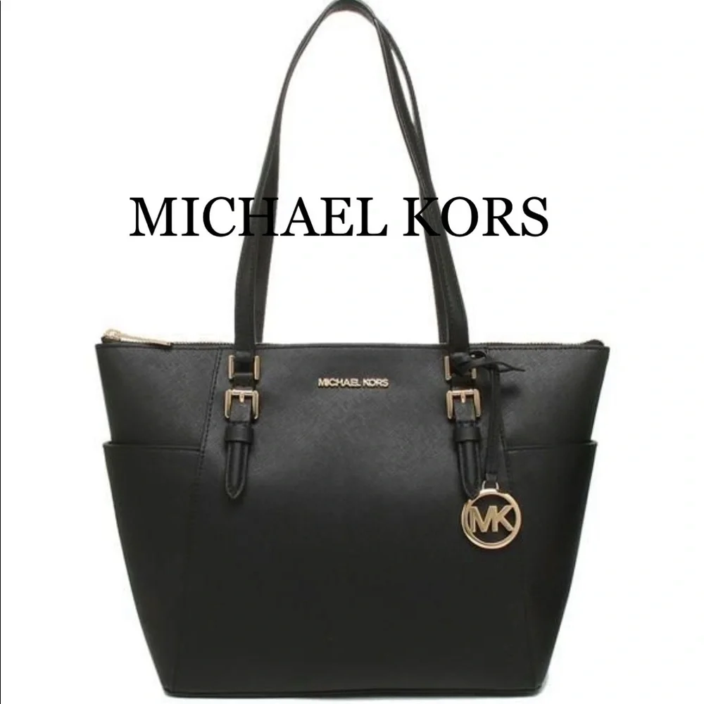 MICHAEL KORS Charlotte Large Leather Top-Zip Tote